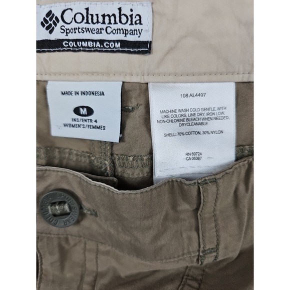 Columbia Cargo Shorts Women's Medium Brown 3.5" Inseam Hiking Outdoor Casual - Picture 5 of 7